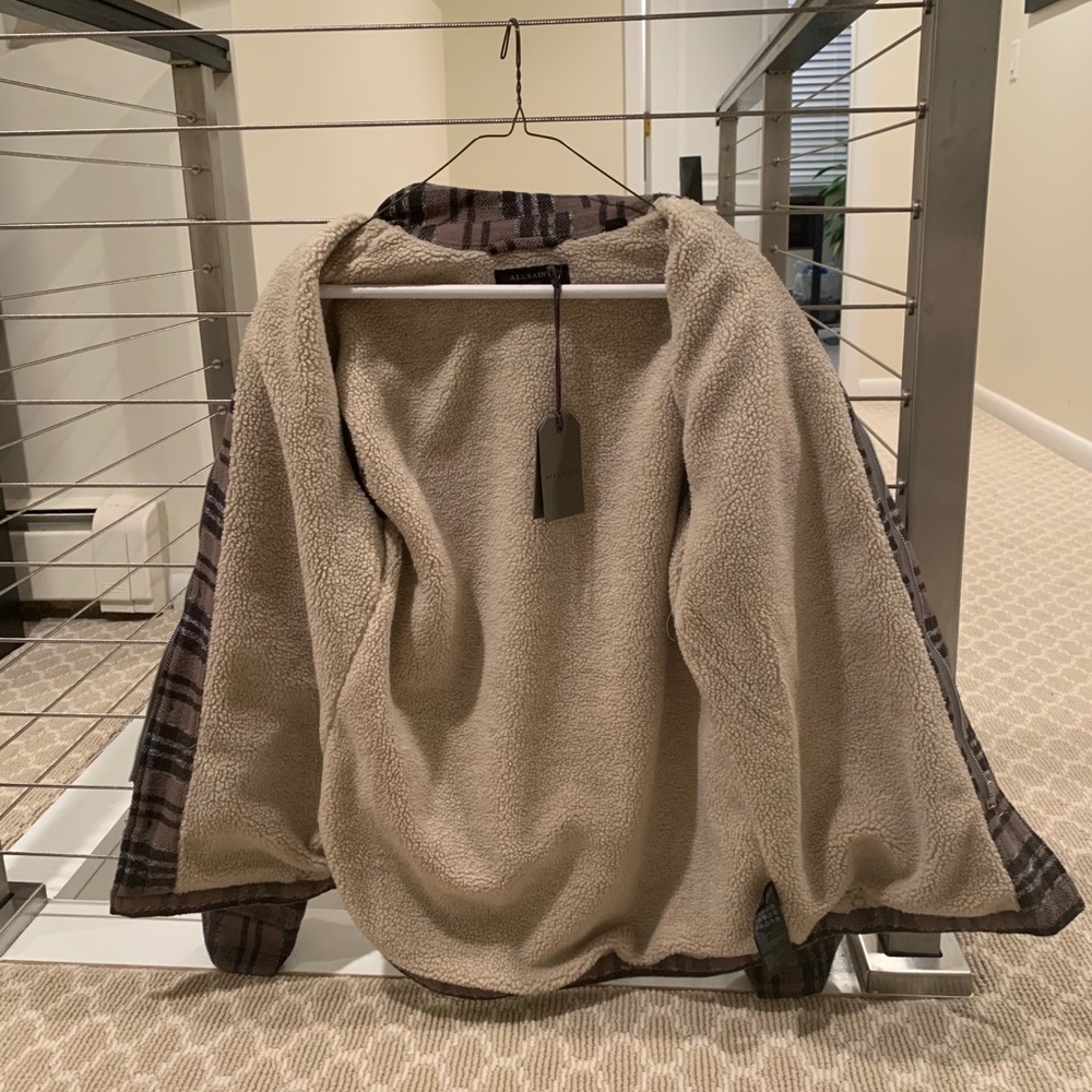 New Allsaints Beulah Sherpa lined shirt - Picture 7 of 8
